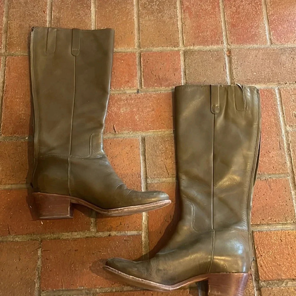 Olive Green Cole Haan Boots 8 - Picture 2 of 9